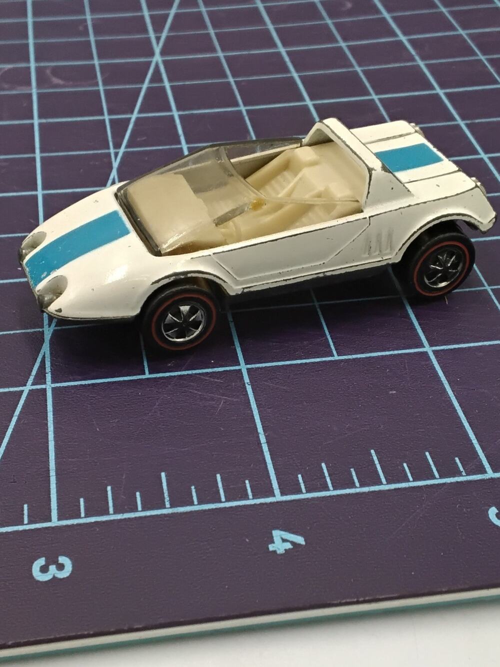 1969 White Jack Rabbit Redline Collectible Loose Hot Wheels Mattel Vintage